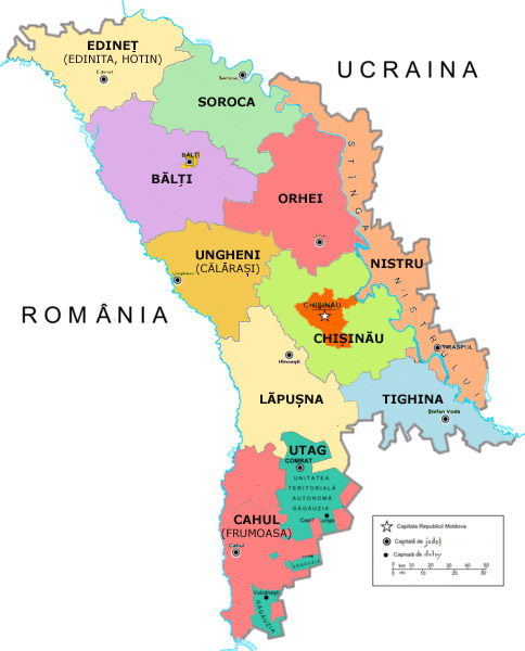 moldova tourist map